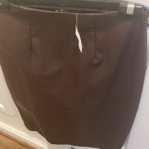 Faux leather skirt